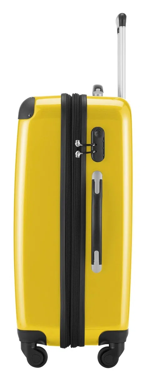 Hauptstadtkoffer Alex - 3er Kofferset - Handgepäckskoffer 55 cm, mittelgroßer Koffer 65 cm + großer Reisekoffer 75 cm, Hartschale ABS+PC, Zahlenschloss, Gelb