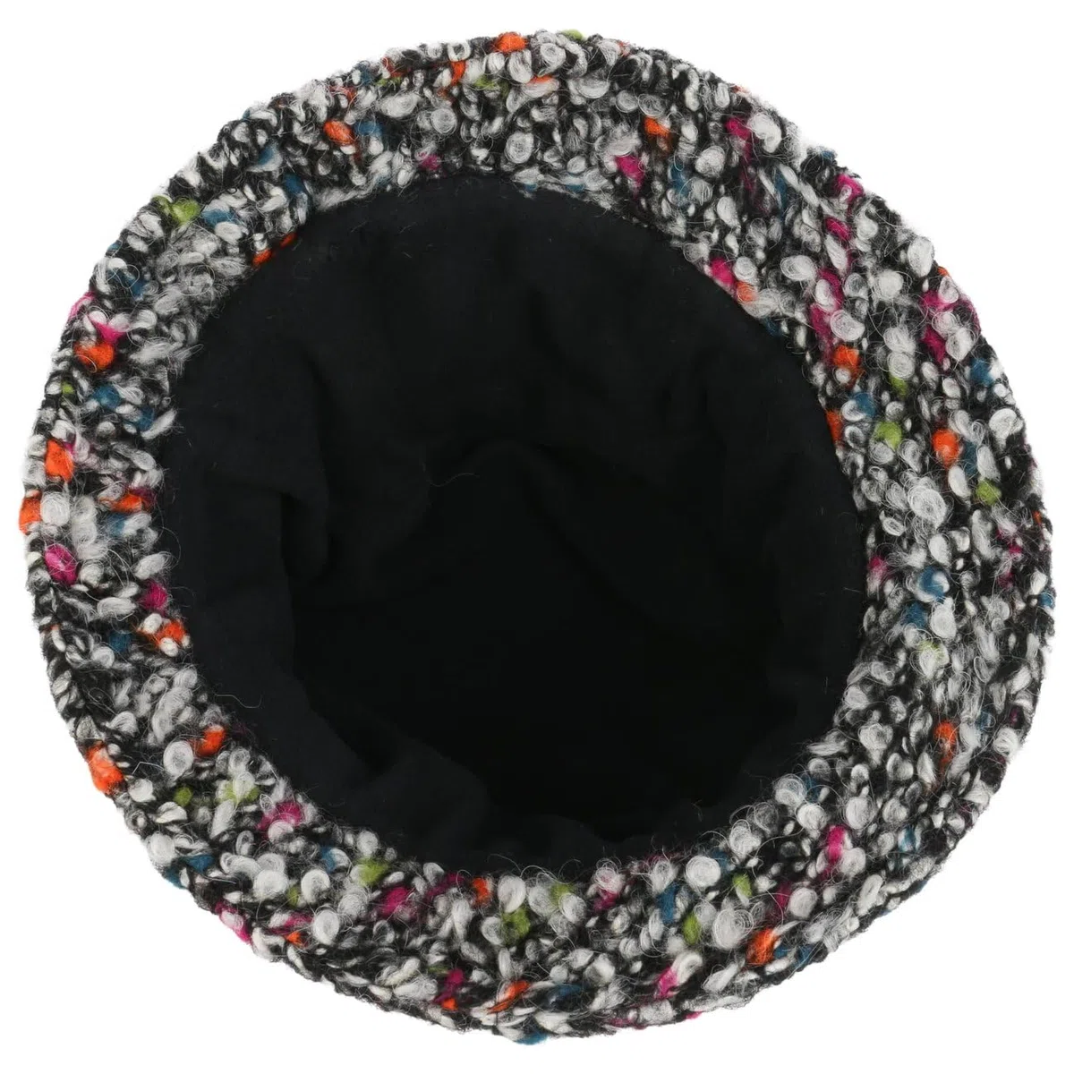 LIERYS Colourtouch Wollhut Damenhut mit Blume Bucket Hat Garniturband aus Filz Made in Italy Damen Herbst Winter