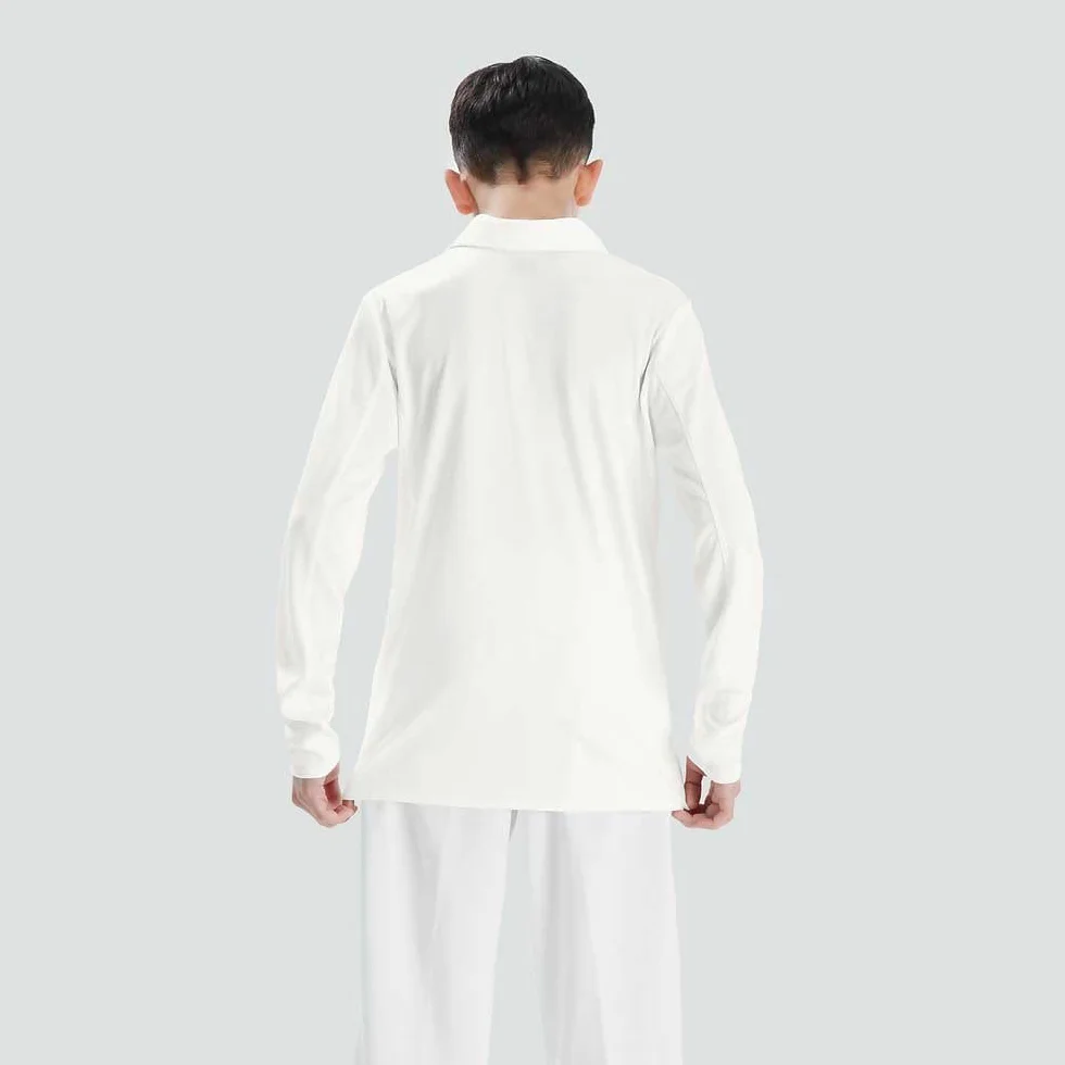 Canterbury Cricket Performance Long Sleeve Polo Shirt für Jungen, Cream, 12 Jahre