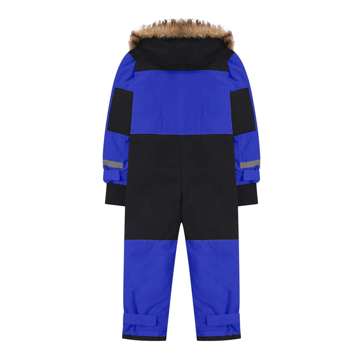 Schneeanzug Kinder Warmes Daunenjacke Set Wasserdichter Winter Skijacke Softshell Dickere Skihose Fellkragenkapuze Winddichter Skianzug Reflektierenden Streifen Schneeoverall