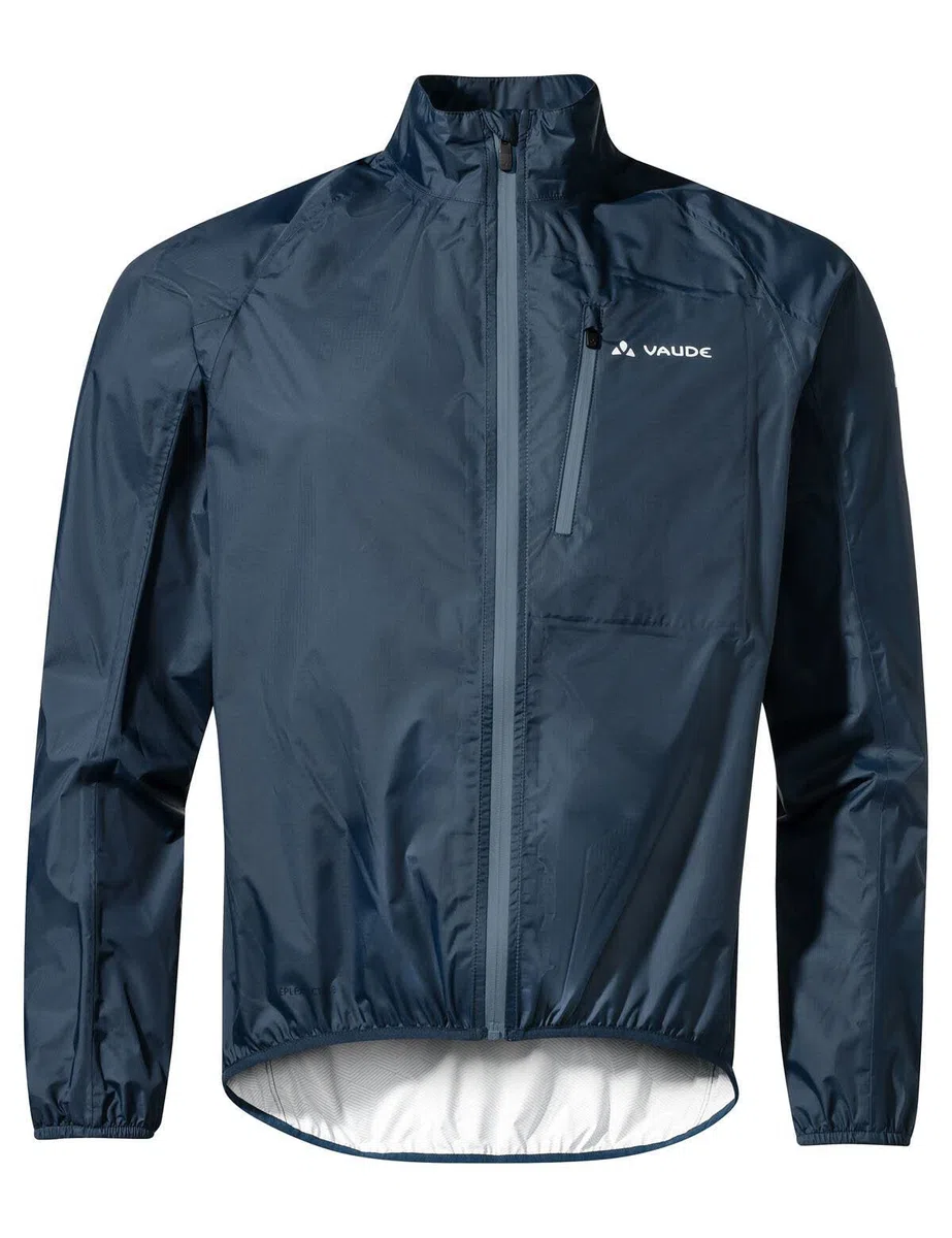 VAUDE Herren Drop Jacket III, wasserdicht, leicht – Dark Sea – Gr. 3XL | Regenjacke Herren wasserdicht – atmungsaktiv – Fahrradjacke winddicht – 185 g leicht – ideal für Gravel, Rennrad und MTB