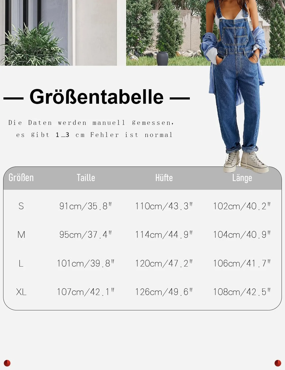 Damen Casual Denim Jean Overalls Lose Verstellbare Träger Baggy Latzhose Bib Romper Jumpsuit Harem Hosen