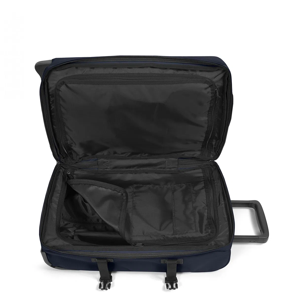 Eastpak Tranverz S Cabin Luggage 42L (51 x 32.5 x 24 cm), Durable Rolling Suitcase, Lightweight Carry-On with Double Compartments, Telescopic Handle & TSA Lock - Ultra Marine
