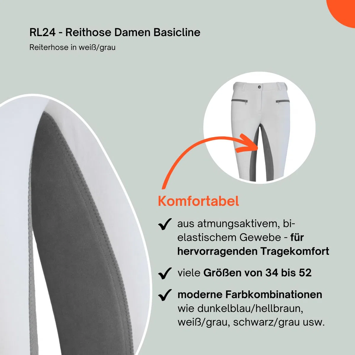 RL24 - Damen Reithose Vollbesatz BASICLINE