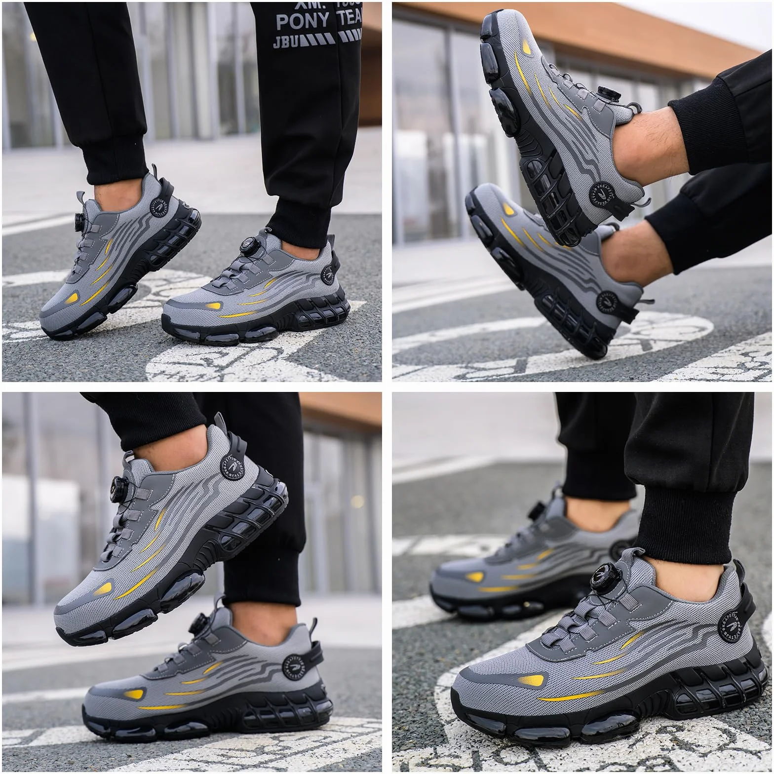 Arbeitsschuhe Herren Damen Sicherheitsschuhe Stahlkappenschuhe Sportlich Atmungsaktiv rutschfeste Safety Shoes 36-46 EU