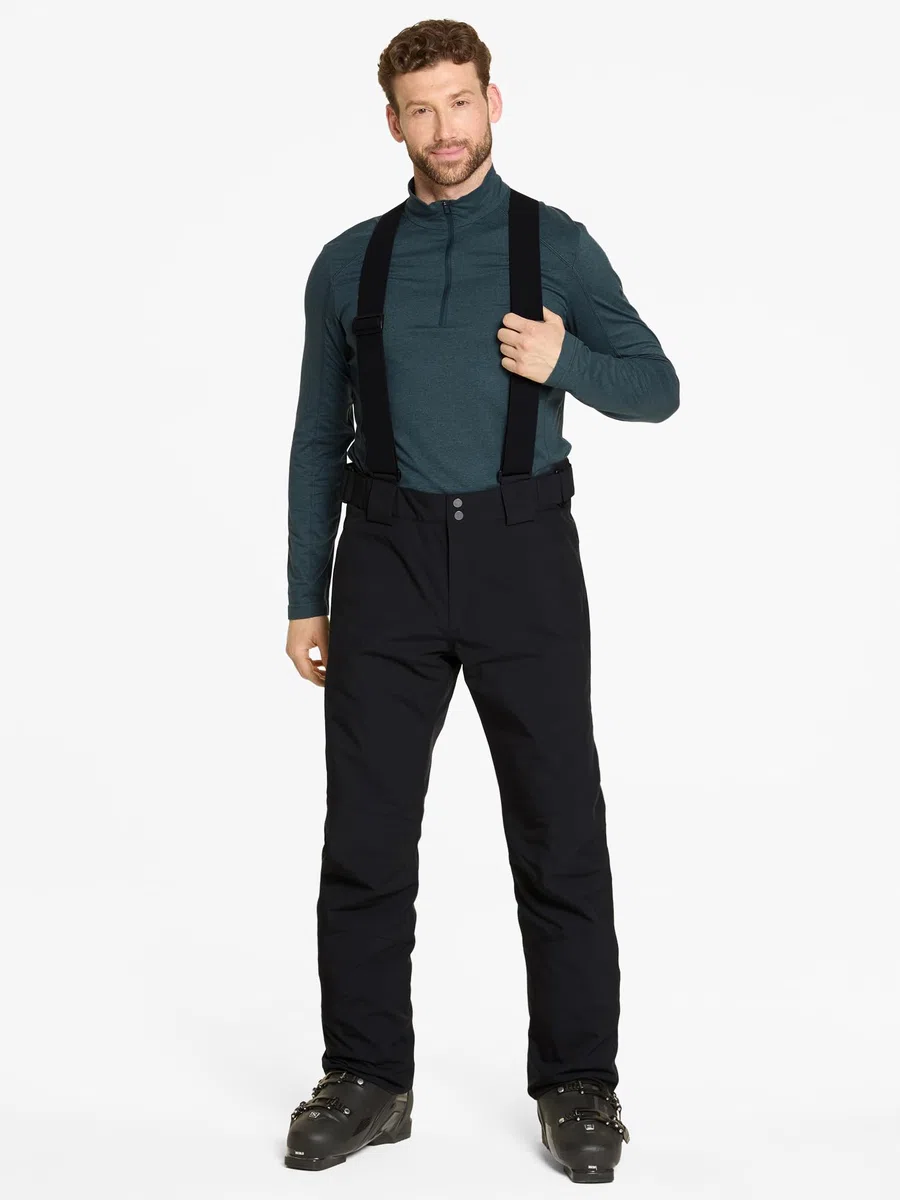 Ziener Herren Ski-Hose/Schnee-Hose | Kurzgröße, Träger, wasserdicht Taga-z