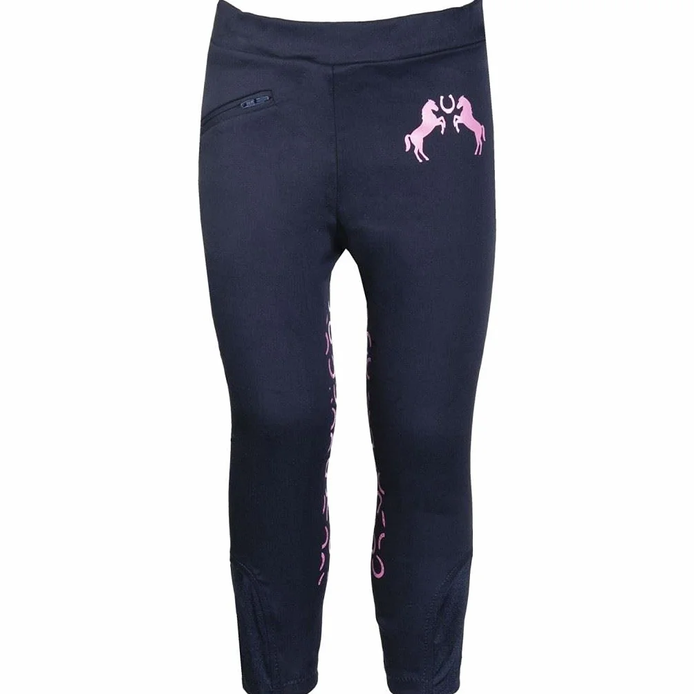 HKM Unisex Kinder Hose Pink Pony