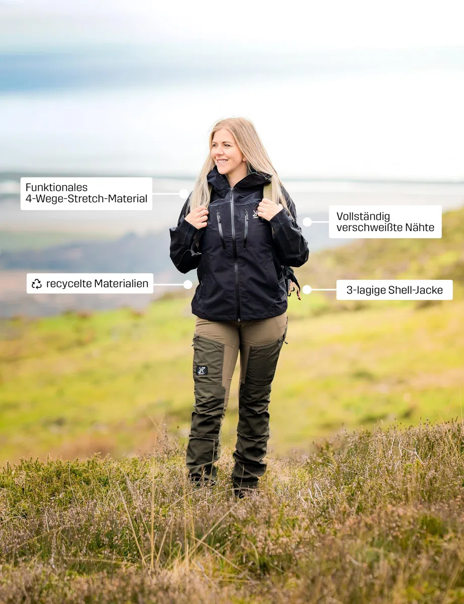 RevolutionRace Silence Proshell 3L Jacket, Damenjacke, belüftete und wasserdichte Jacke für Wanderungen und andere Outdoor-Aktivitäten