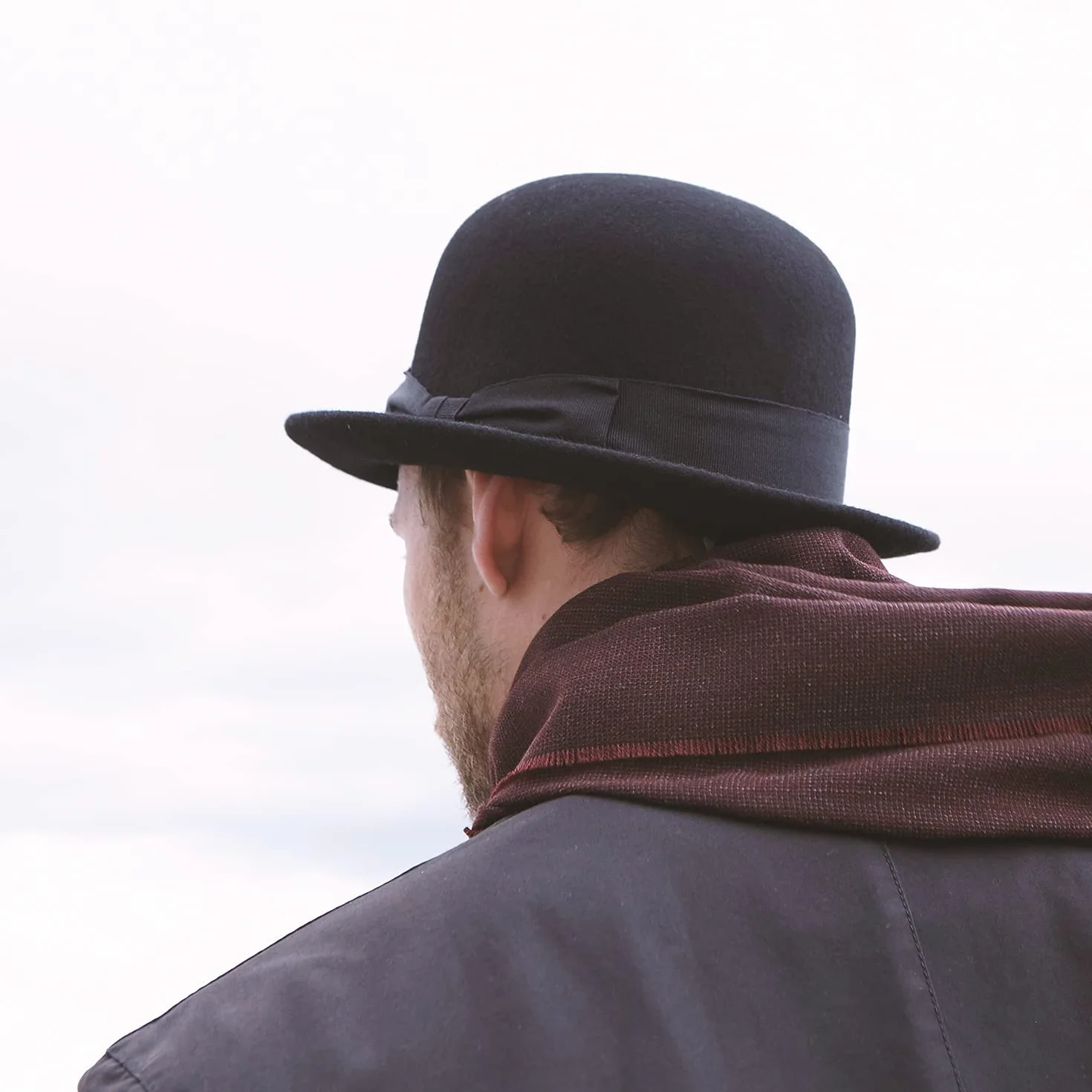 fiebig Melone mit Ripsband | Bowler Filzhut aus 100% Wolle für Damen und Herren | Klassischer Wollfilzhut Made in Italy