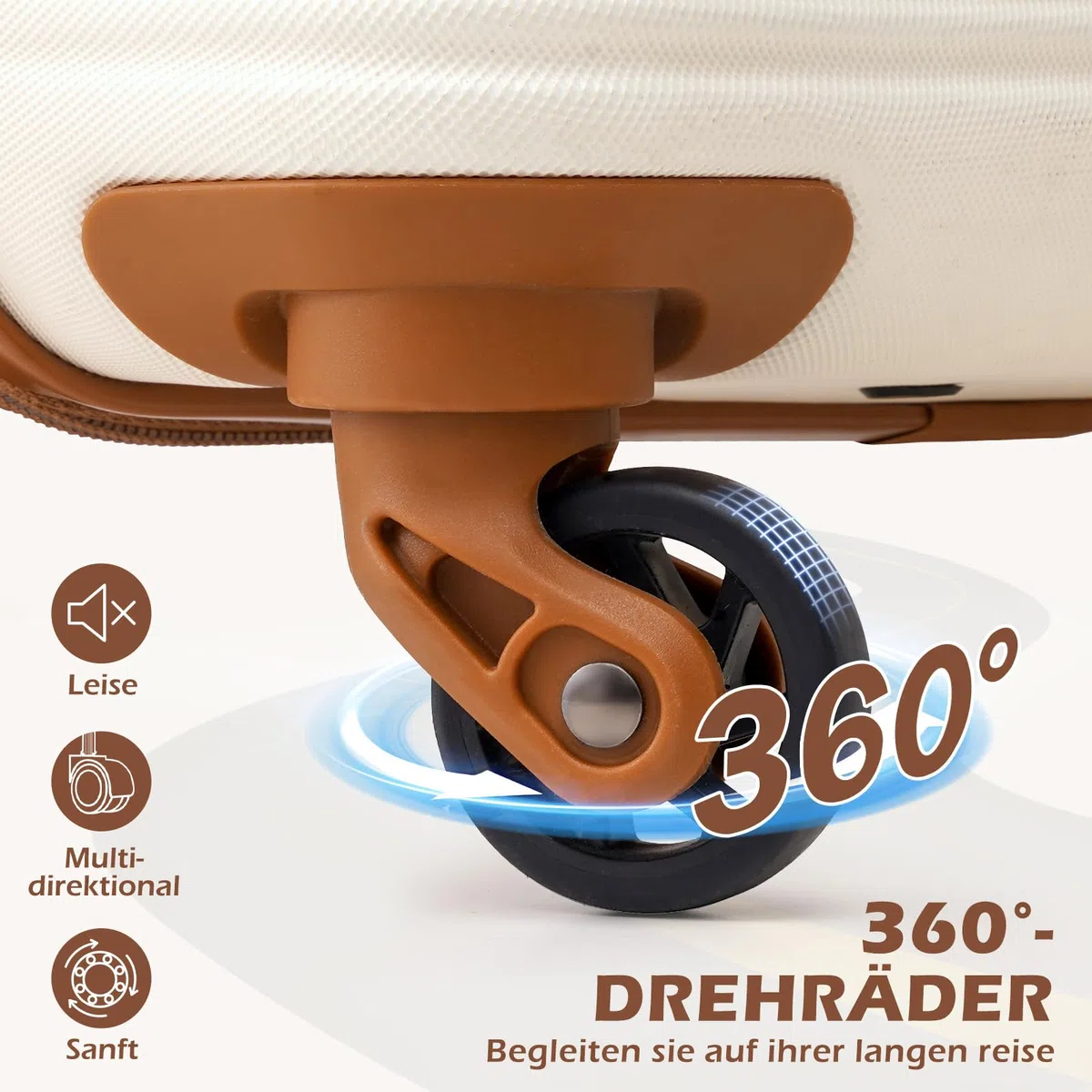 COOLIFE Handgepäck Koffer 55x40x20cm für Ryanair & Easyjet mit 4 Silent Spinner Rädern & TSA-Schloss – ABS-Hartschale, Leicht Handgepäck