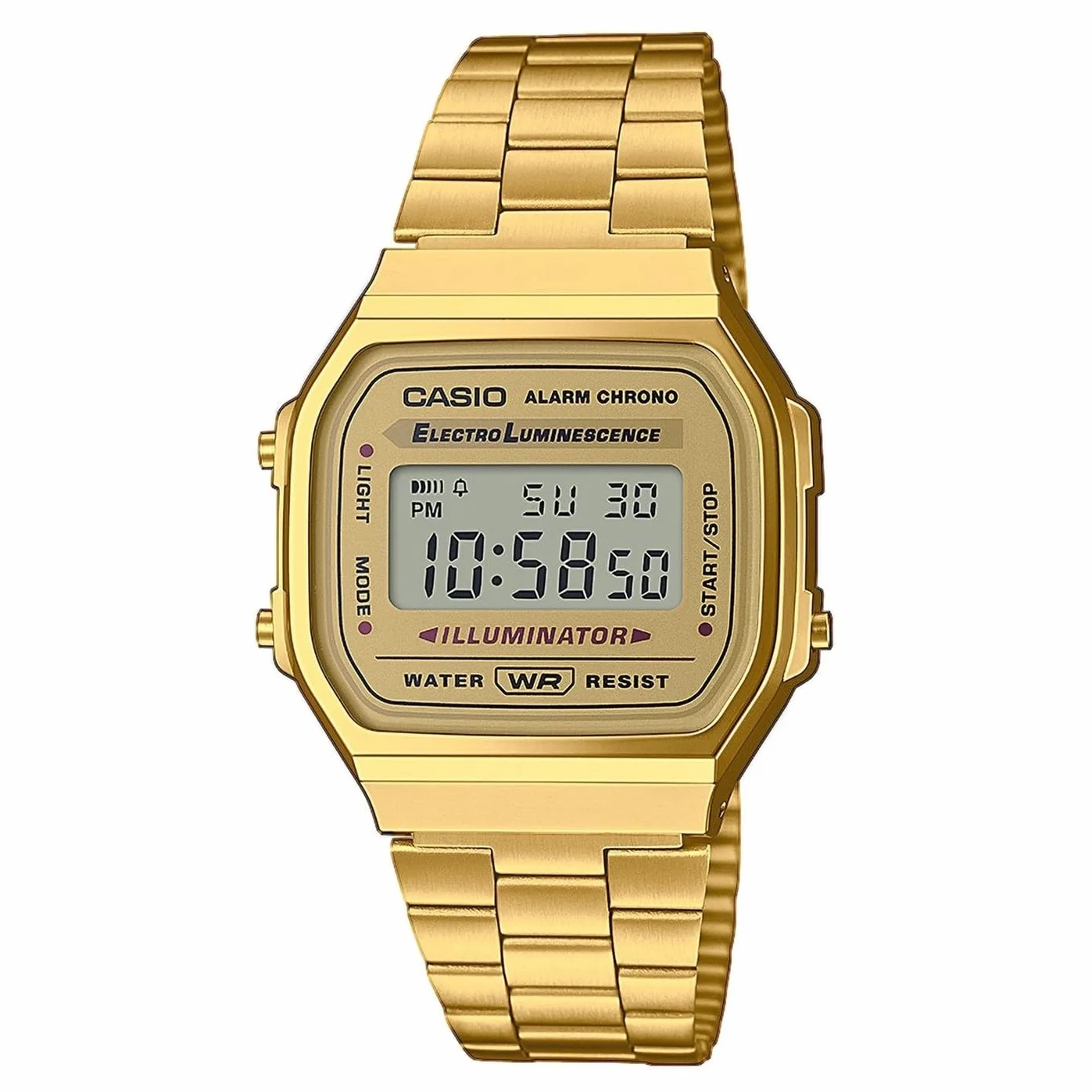 Casio Unisex Erwachsene Digital Quarz Uhr mit Edelstahl Armband