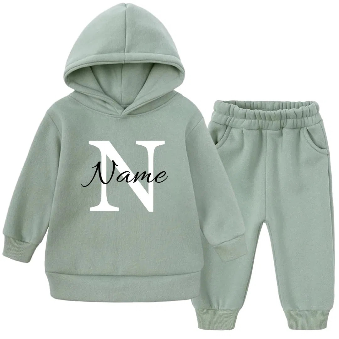 Personalisierbarer Kinder Jogginganzug mit Kapuze - 2-teiliges Fleece Set, Warm und Bequem