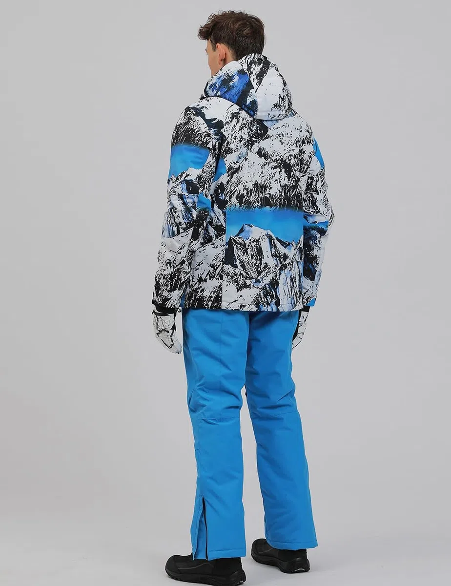 HOTIAN Herren Schneeanzug Herren Ski Jacke und Hosen Set Winter Warme Schnee Skifahren Sätze für Wandern Klettern Isoliertes Snowboarden