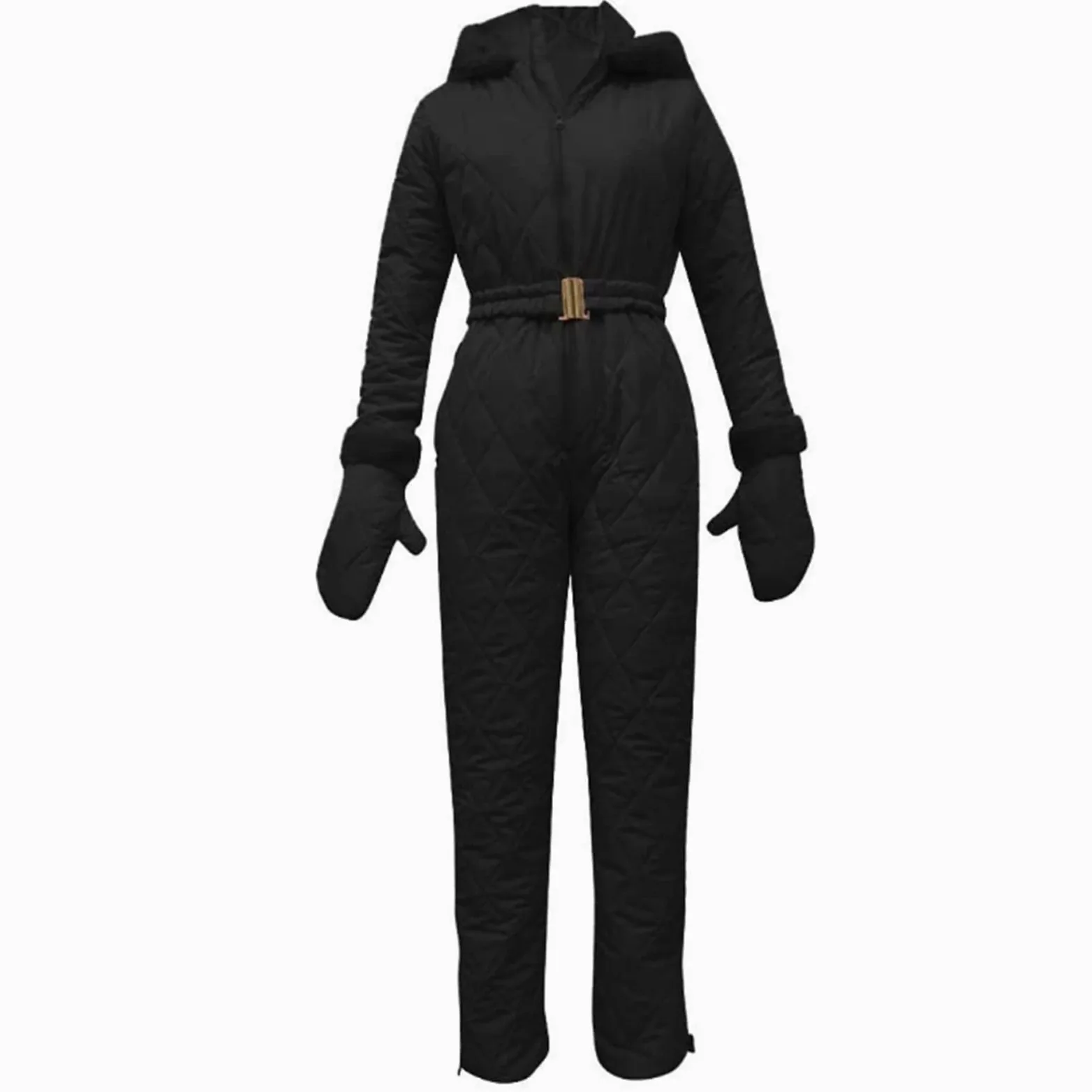 Skianzug Damen Einteiler Wasserdicht Schneeanzug Winter Warme Schnee Jacke Skioverall Skifahren Sätze Outdoor Jumpsuit Schneeoverall Overall mit Kapuze Reißverschluss klamotten