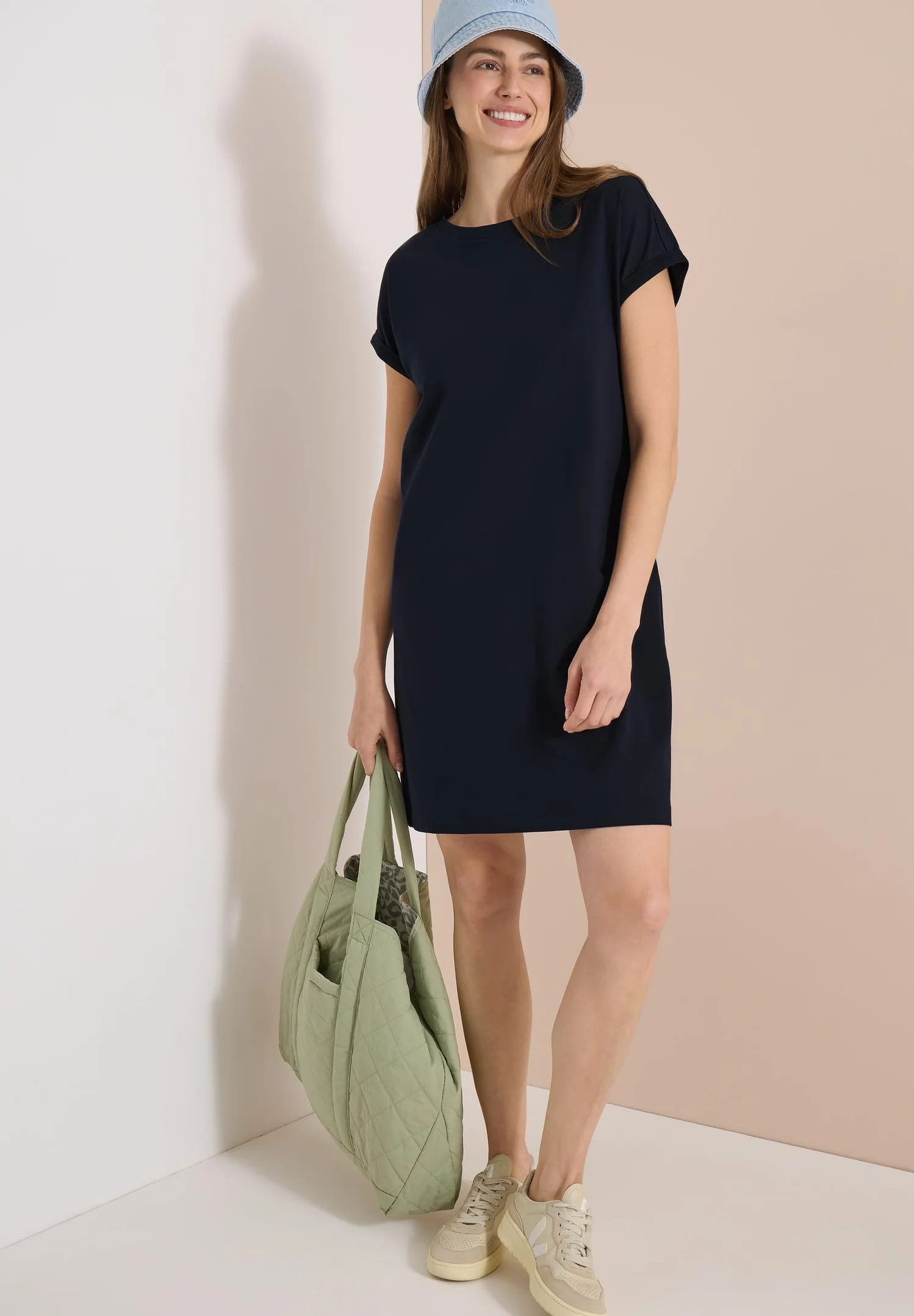 Cecil Damen 1409359 Jersey T-Shirt Kleid (1er Pack)