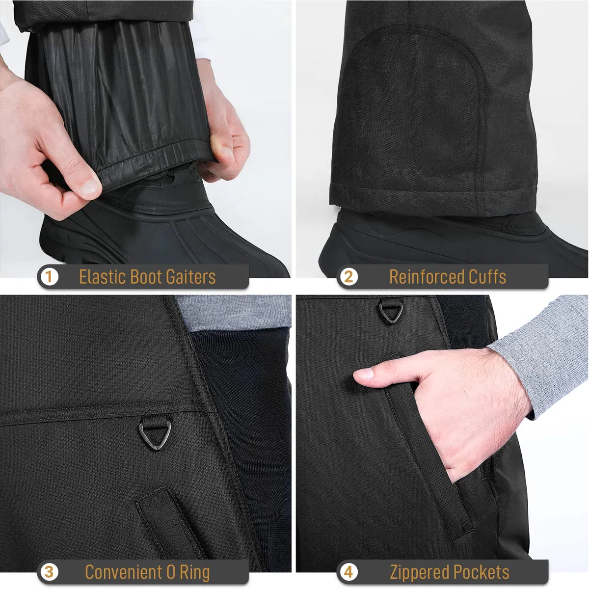 Sportneer Herren Skihose Wasserdicht Wanderhose Softshellhose Winddicht Outdoorhose Warm Gefüttert Winter Snowboardhose Trekkinghose Thermohose Hosenträgerhose