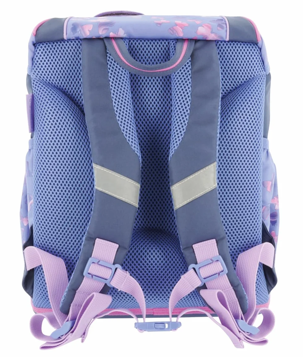 herlitz Schulranzen Set 6-teilig Butterfly Paradise Ergonomische Ultraleichte Schultasche 1.Klasse Junge Mädchen Kinder 16 L