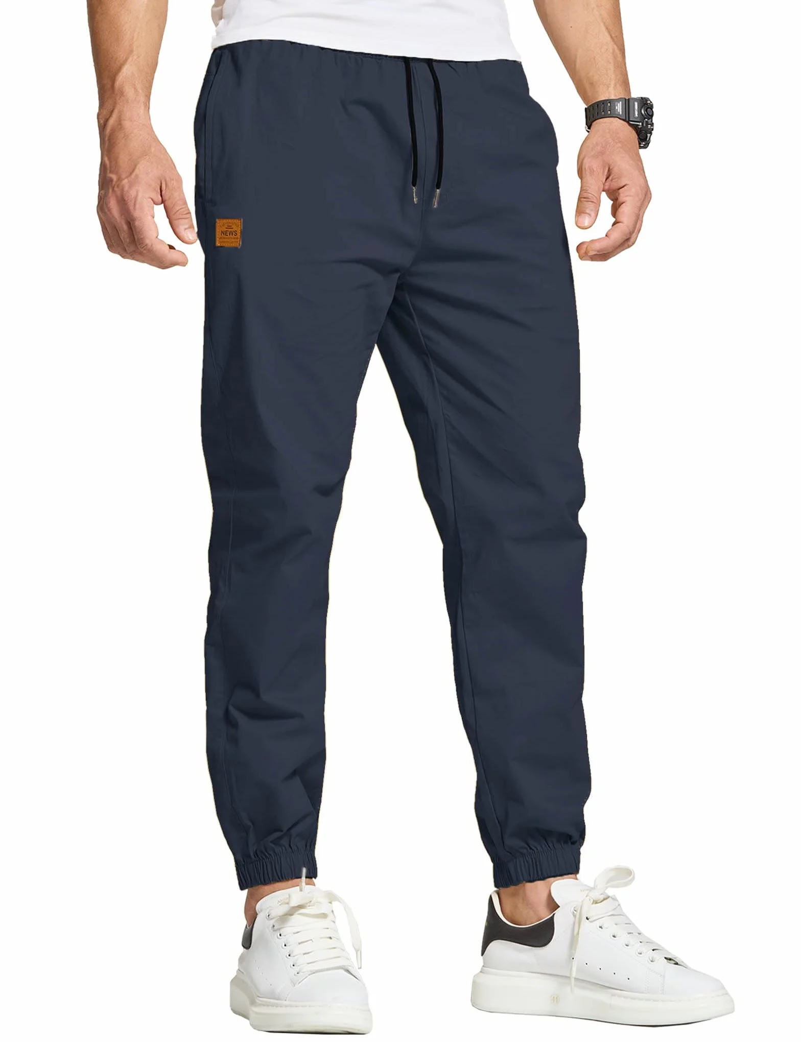 JustSun Chino Hosen Herren Cargohose Freizeithose Herren Jogginghose Herren Baumwolle Sporthose Trainingshose mit Kordelzug Casual Hose mit Taschen