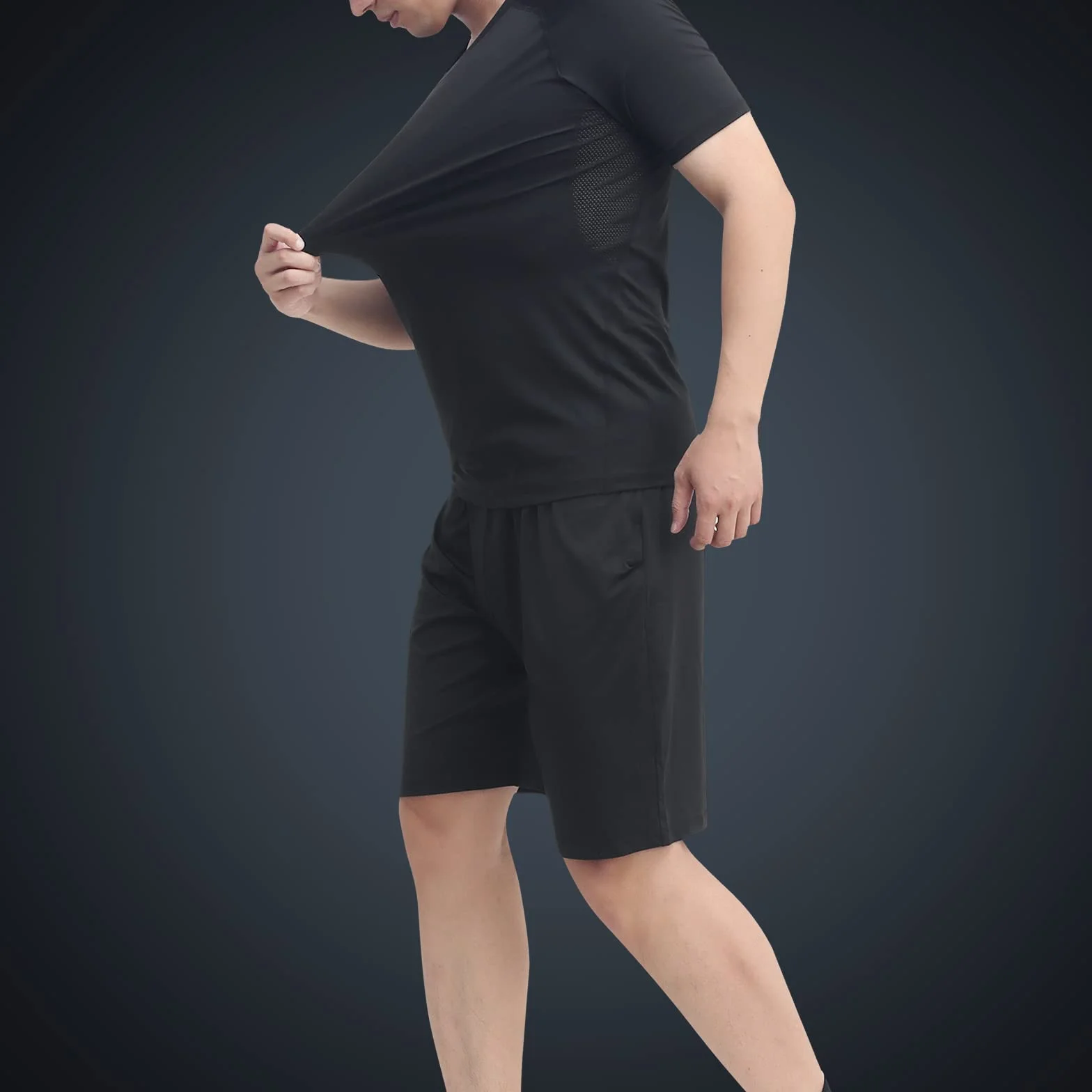 JULY'S SONG Sportbekleidung für Herren Kompression 5pcs Set Fitness Kleidung Trainingsanzug Männer Elastische Sportwear Gym Running Outfit Outdoor