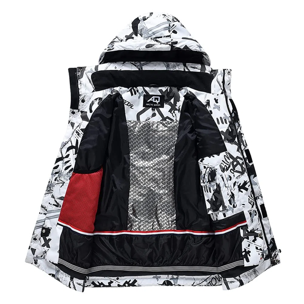 ALSOGO Skianzüge Für Herren 2-teiliger Snowboard Sets Wasserdicht Winddicht Winter Warme Ski Jacke und Hosen Set Zum Skifahren Snowboarden Klettern