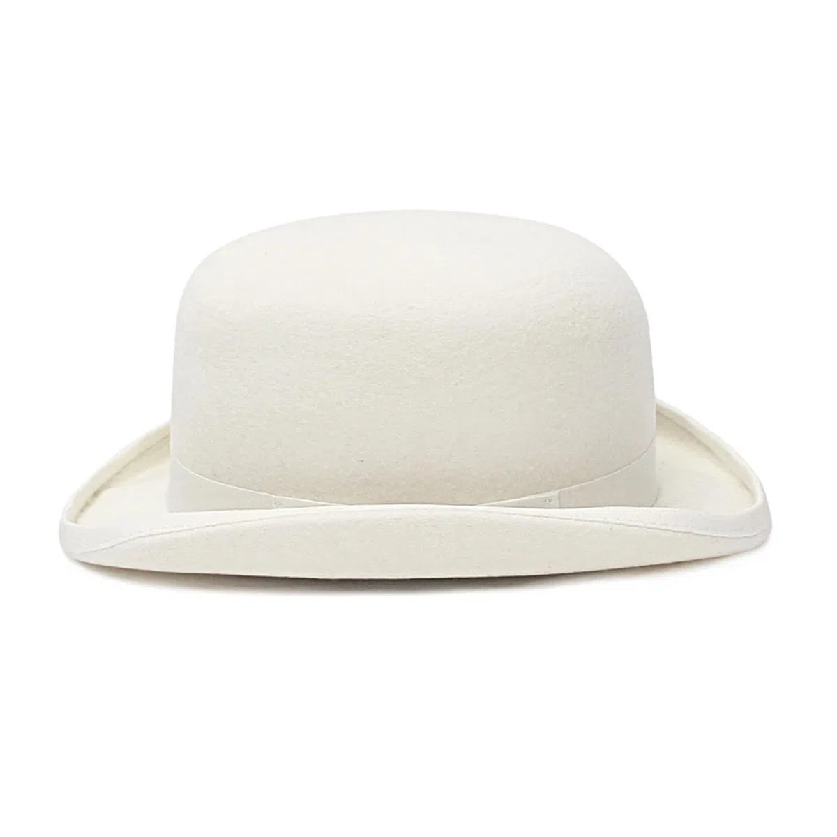 Melone Hut Filz Weiß Bowler Hut for Männer/Frauen Satin Gefüttert Party Formale Fedora Kostüm Zauberer Kappe