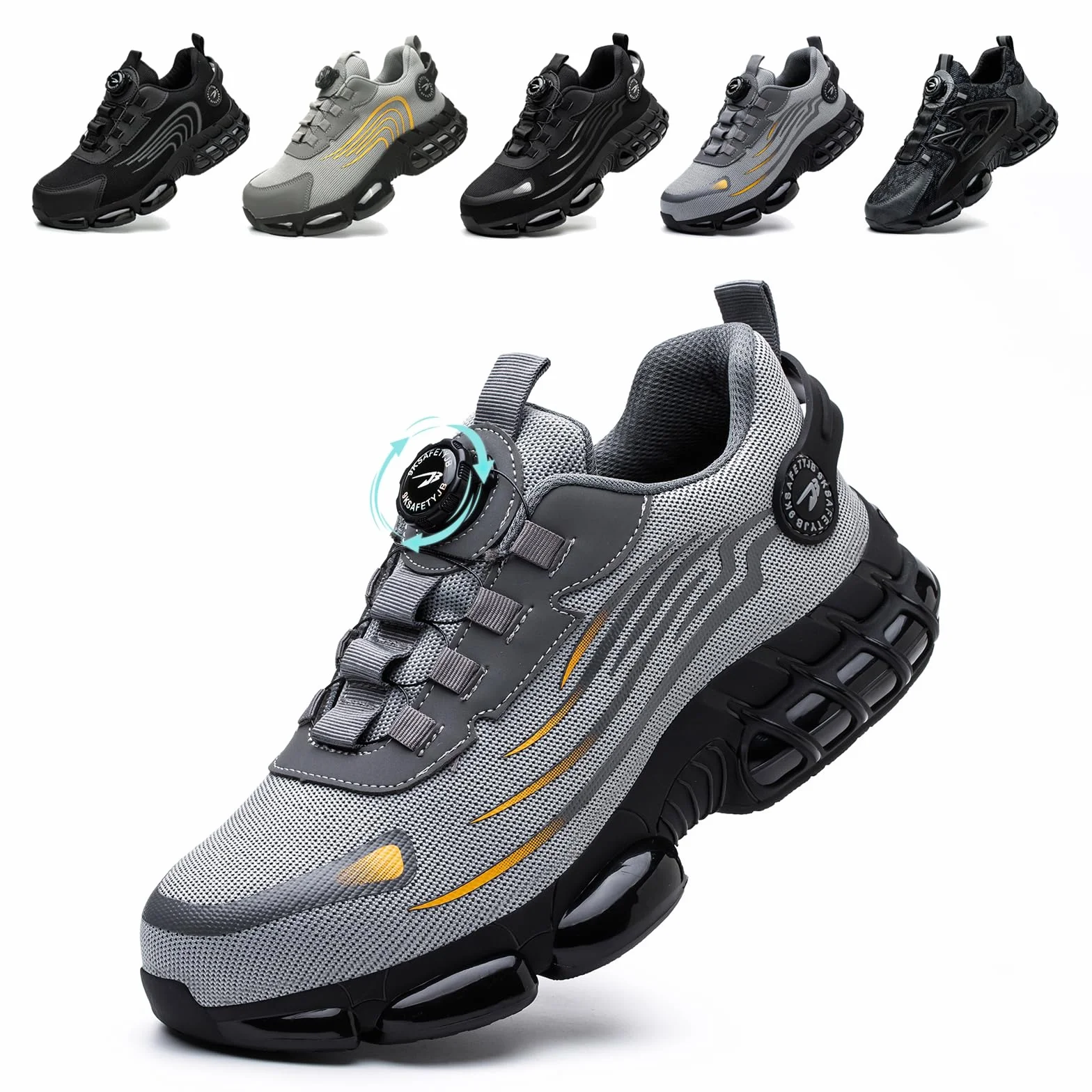 Arbeitsschuhe Herren Damen Sicherheitsschuhe Stahlkappenschuhe Sportlich Atmungsaktiv rutschfeste Safety Shoes 36-46 EU