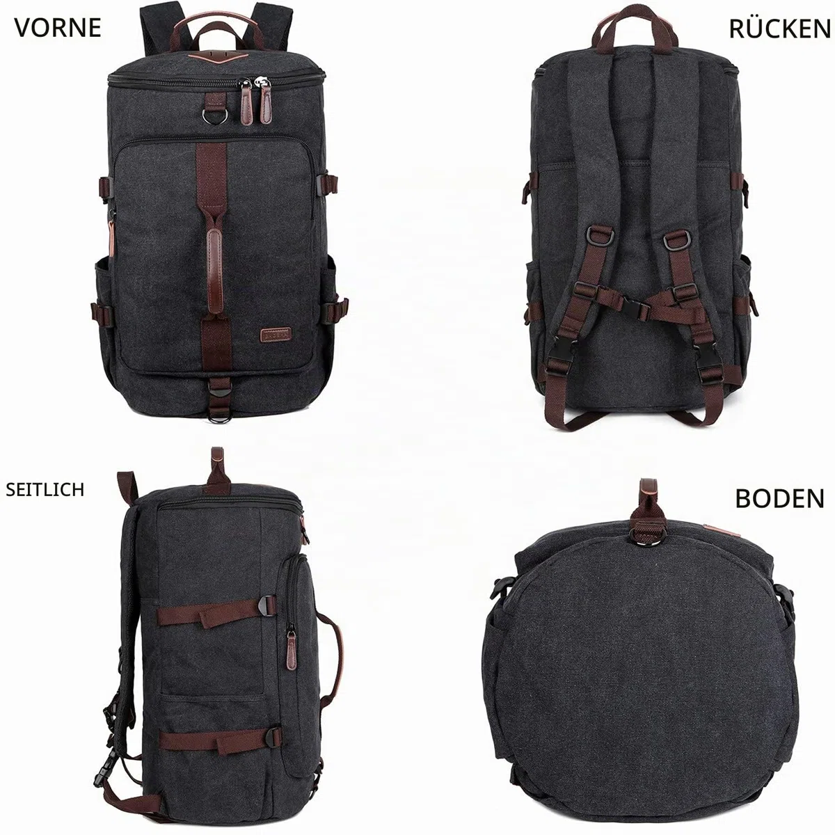 BAOSHA HB-26 Herren Vintage Canvas Rucksack