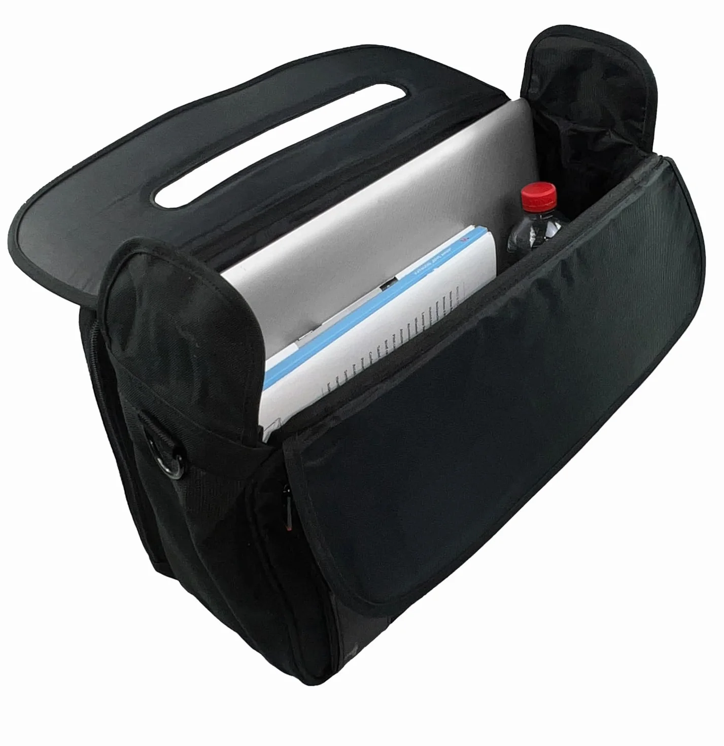 monolith 2000002168 - Pilotenkoffer Soft aus Nylon, Aktenkoffer 21 Liter, 15,6 Zoll Laptopfach, schwarz