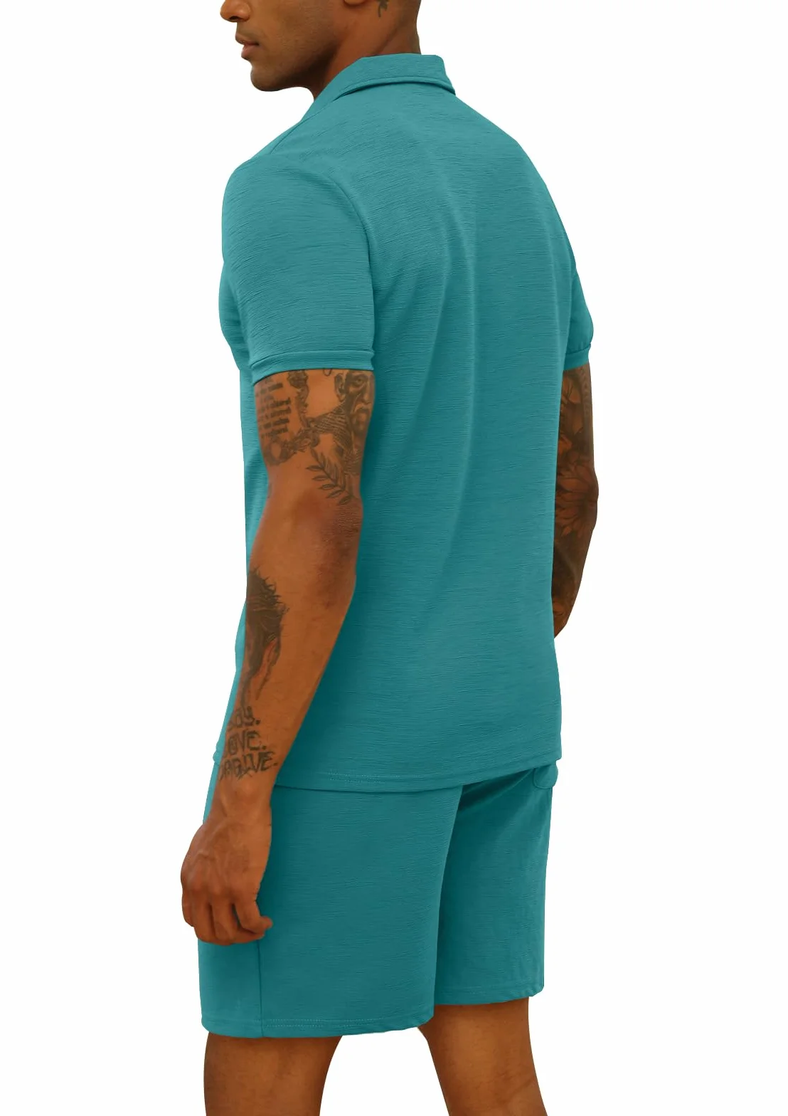 CTU Herren-Trainingsanzug, Poloshirt und Shorts, 2-teilig, Sommer-Outfits, Sportbekleidung, Sweatsuits