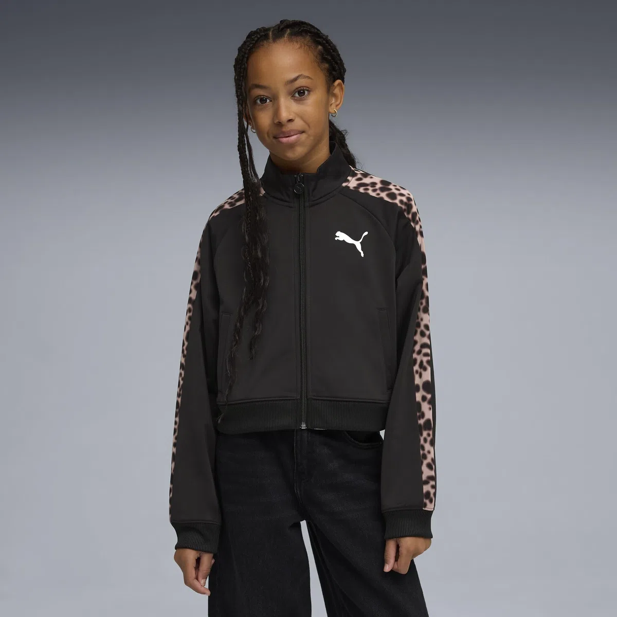 PUMA Mädchen T7 Animal Relaxed Trainingsjacke