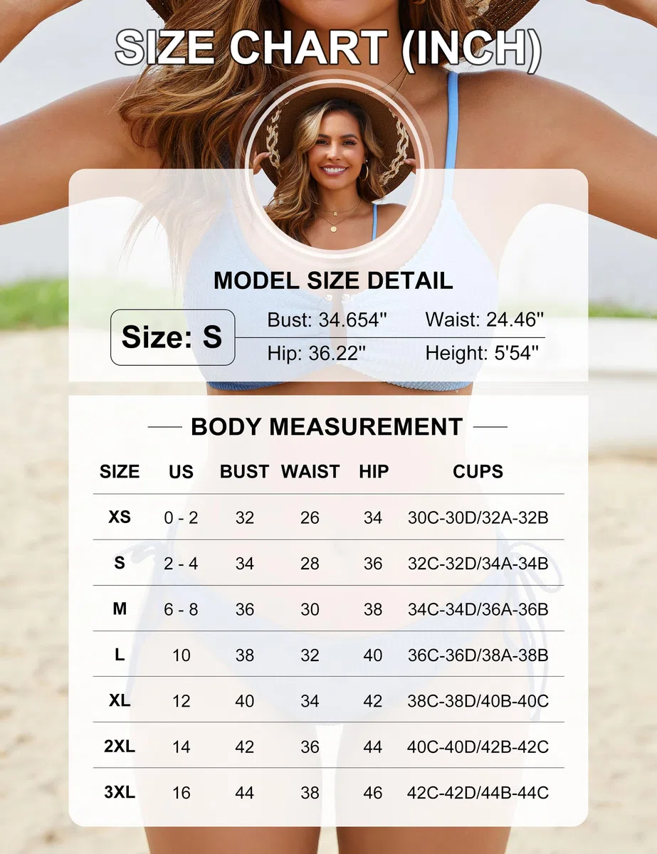 Blooming Jelly Damen Bikini Set Low Waist Push Up Sexy Zweiteiliger Badeanzug Rippstoff Colorblock Bademode