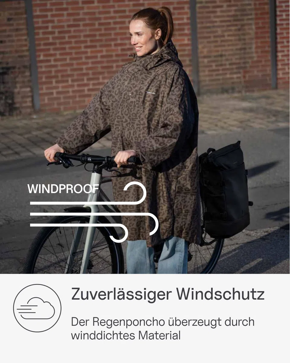 Kapten & Son Rechenponcho All Black, Sandstone, Leo Dark Brown | Regenjacke Unisex