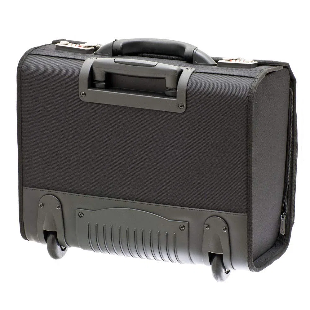 Pilotenkoffer Trolley Aktenkoffer mit Rollen und Laptopfach 15" Zoll Business Laptop Trolley Handgepäck
