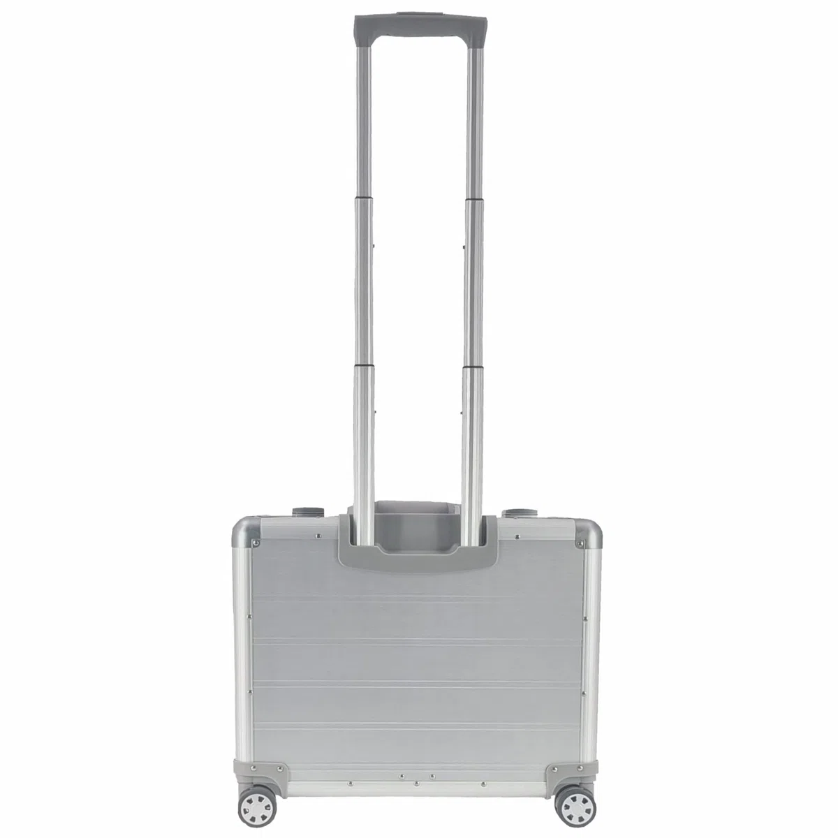 SONOVO Pilotenkoffer mit Vortasche mit Rollen mit Trolley Aluminium in Silber 45178 | Alukoffer, Aktenkoffer, Businesskoffer | Für den täglichen Geschäftseinsatz und für Kundentermine