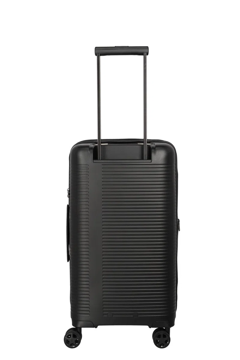 Travelite 4-Rad Hartschalenkoffer mittelgroß 74 Liter, Trunk Koffer, Gepäck Serie Roomer: Hartschalen Trolley mit Dehnfalte + TSA Kombinationsschloss, 66 cm (kein Sperrgepäck)