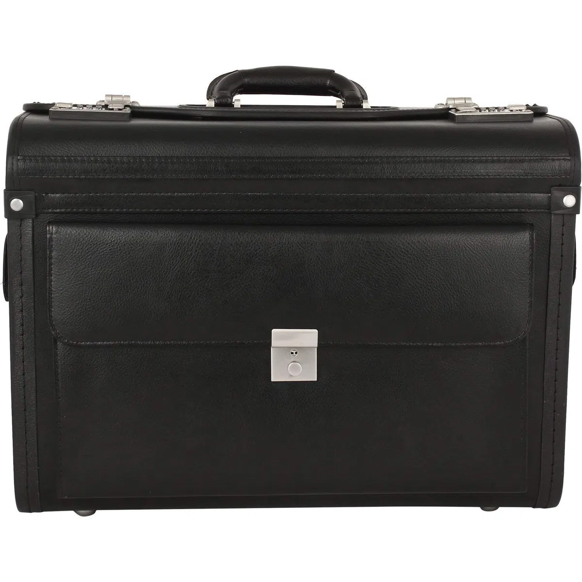 Pilotenkoffer Bowatex Aktenkoffer Business Koffer 25 L Schwarz Leder 46 x34x22cm