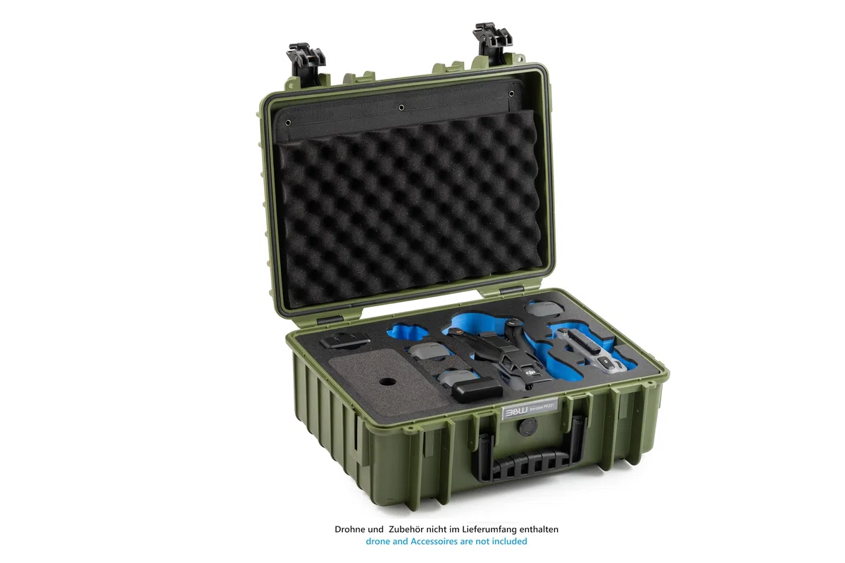 B&W International Transportkoffer Outdoor 5000 (PP.221) – für DJI Mavic 4 Pro – Wasserdicht (IP67), staubdicht, schlagfest, extrem robust