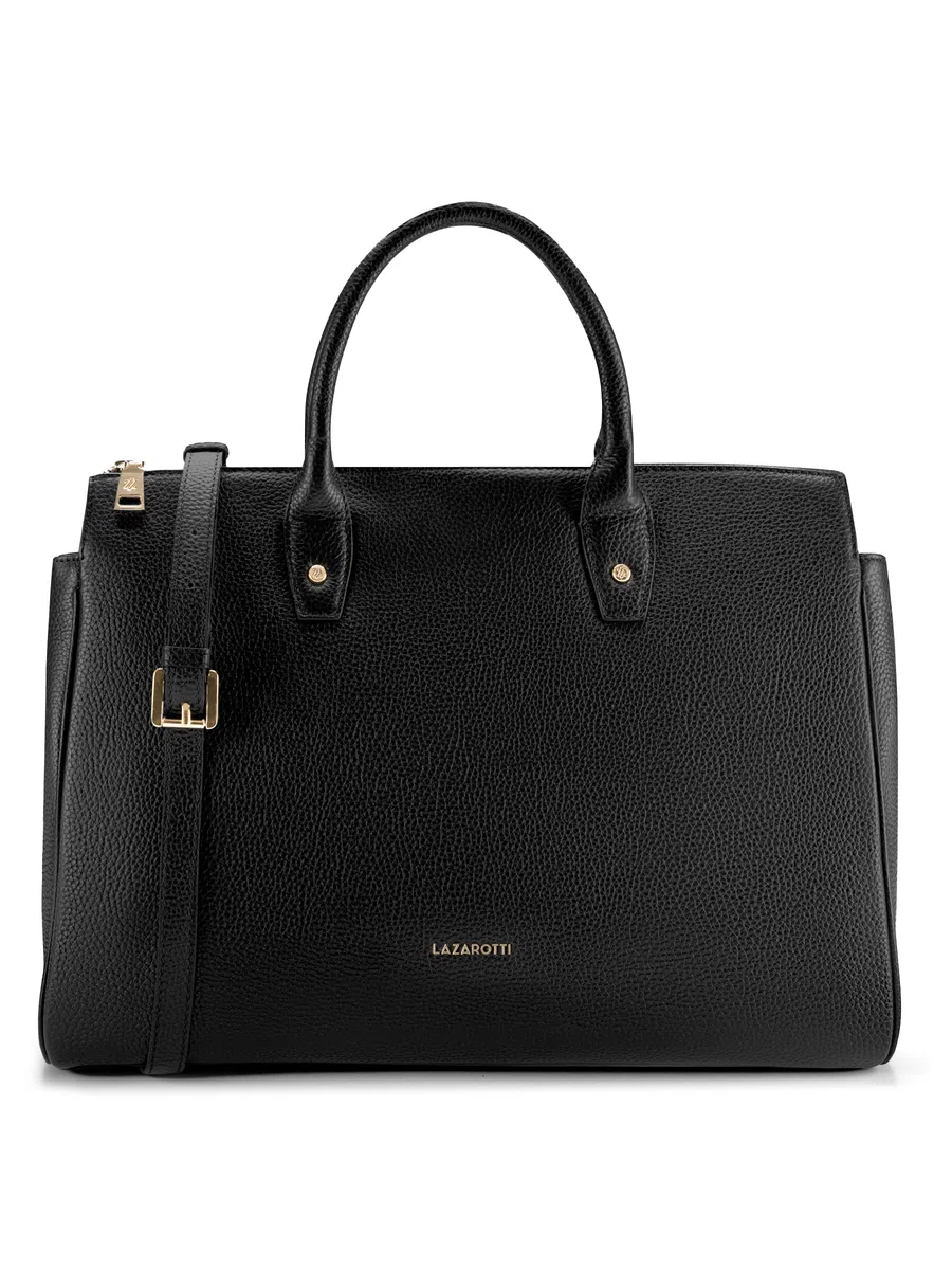 Lazarotti Bologna XL Damen Leder Handtasche | längenverstell- & abnehmbarer Tragegurt | sehr große Henkeltasche 40 cm