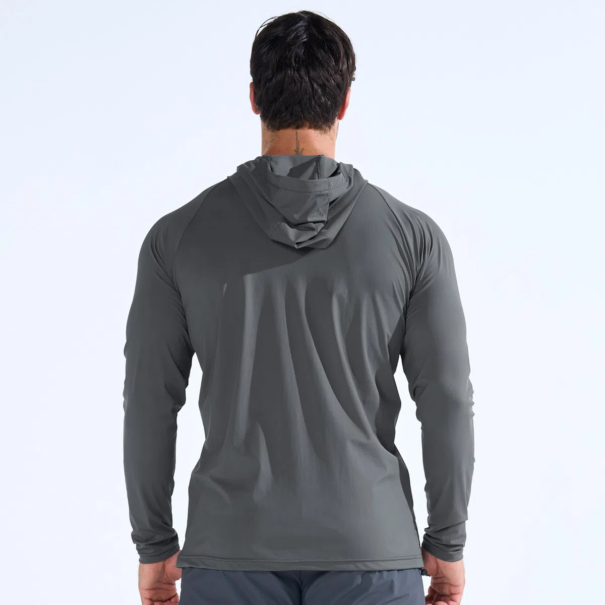 BROKIG Leichte Laufjacke Herren, Schnelltrocknende Trainingsjacke Atmungsaktives Hoodie Brusttasche mit Reißverschluss