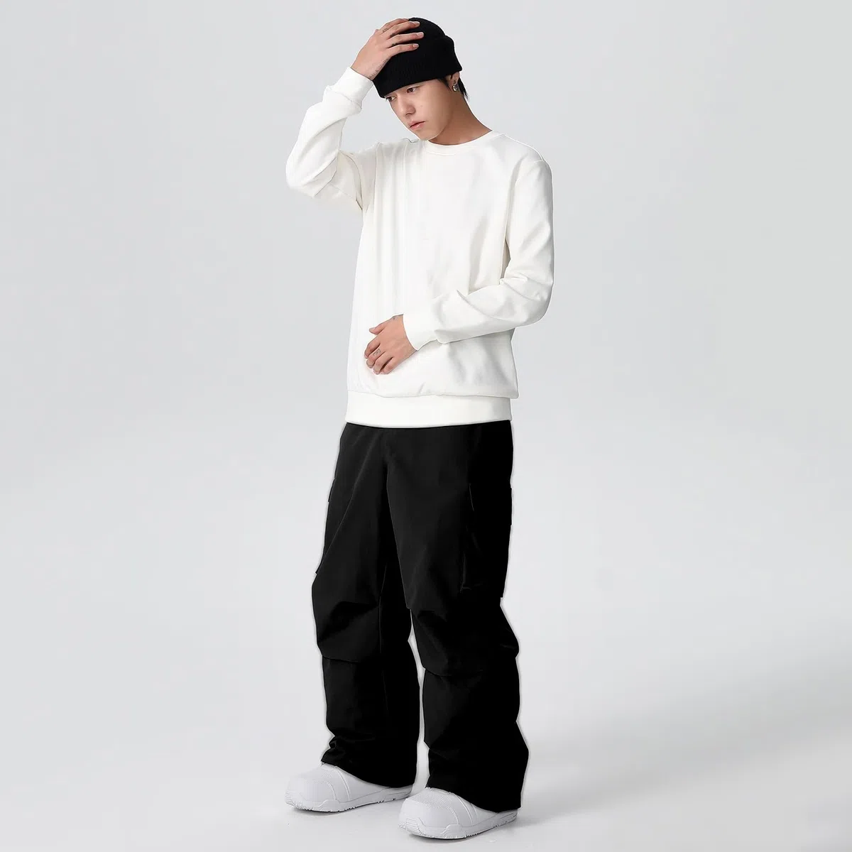 ALSOGO Herren Damen Skihosen Baggy Snowboardhose Isoliert Oversize Schneehose Skihose für Outdoor- Wasserdicht Winddicht Atmungsaktiv