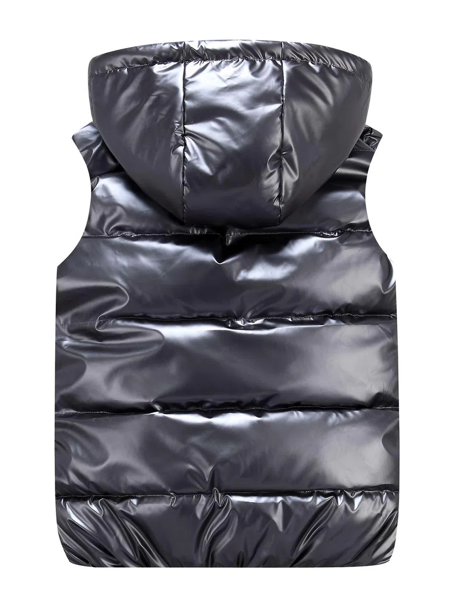 Echinodon Jungen Steppweste mit Kapuze Kinder Teenager Winter Weste Outdoor Wasserabweisend Winddicht Warm Herren Weste