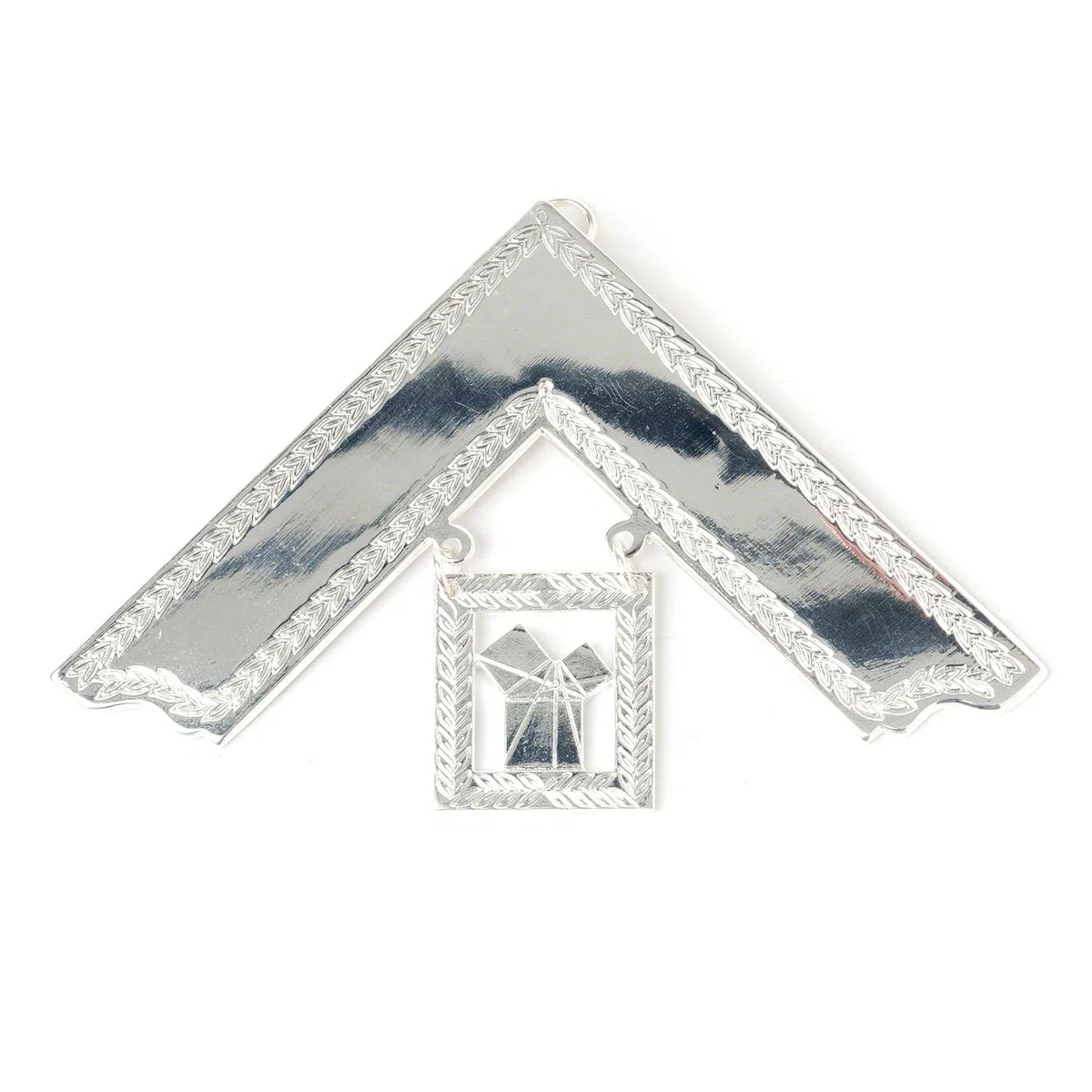 THE MASONIC COLLECTION - Craft Past Masters Kragen & Juwel PM – versilbert – aus hellblauem Stoff - Freimaurer Geschenke für Männer