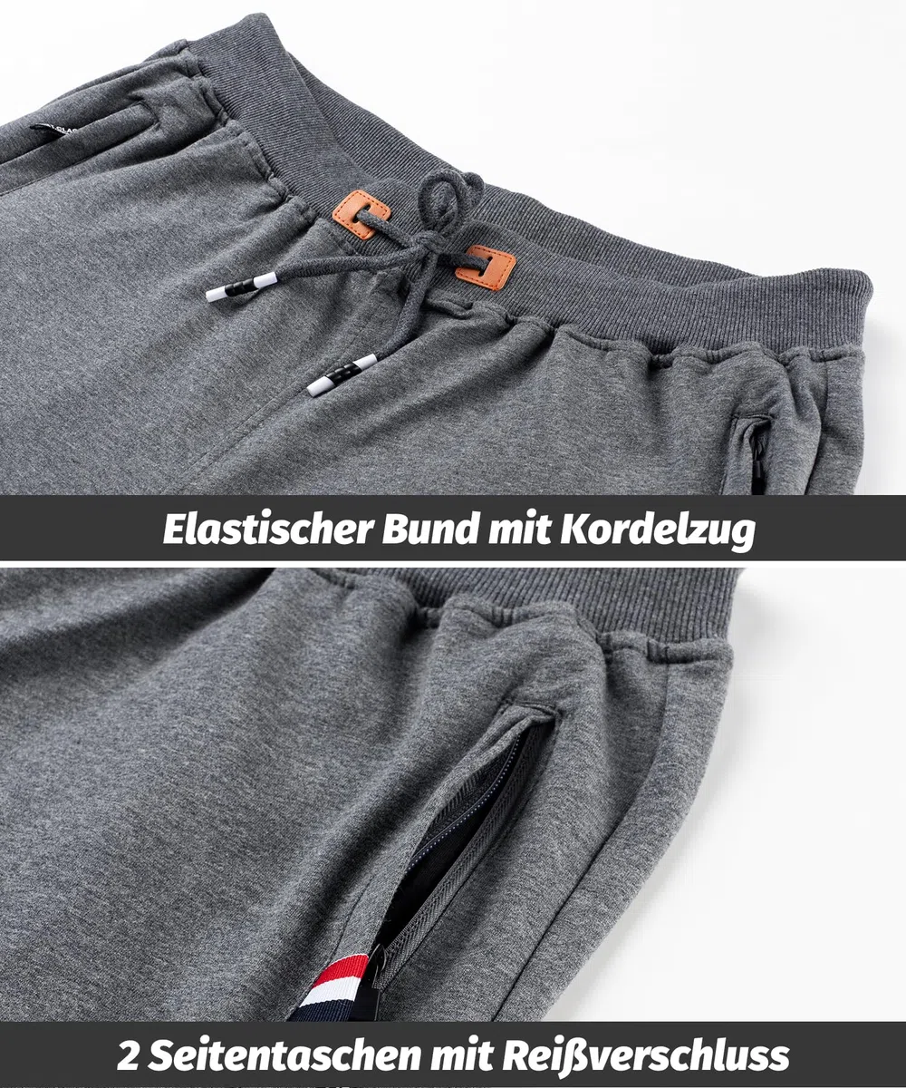 Herren Sport Jogginghose Sommer Outdoor Kurze Hose Baumwolle Jogging Hose Capri Hosen Leicht Fitness Trainingshose Atmungsaktiv Sommer Shorts