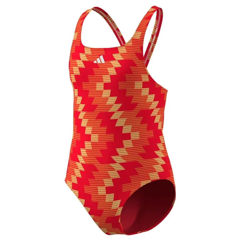 adidas Mädchen Football-Inspired V-Back Graphic Swimsuit Kids Badeanzug