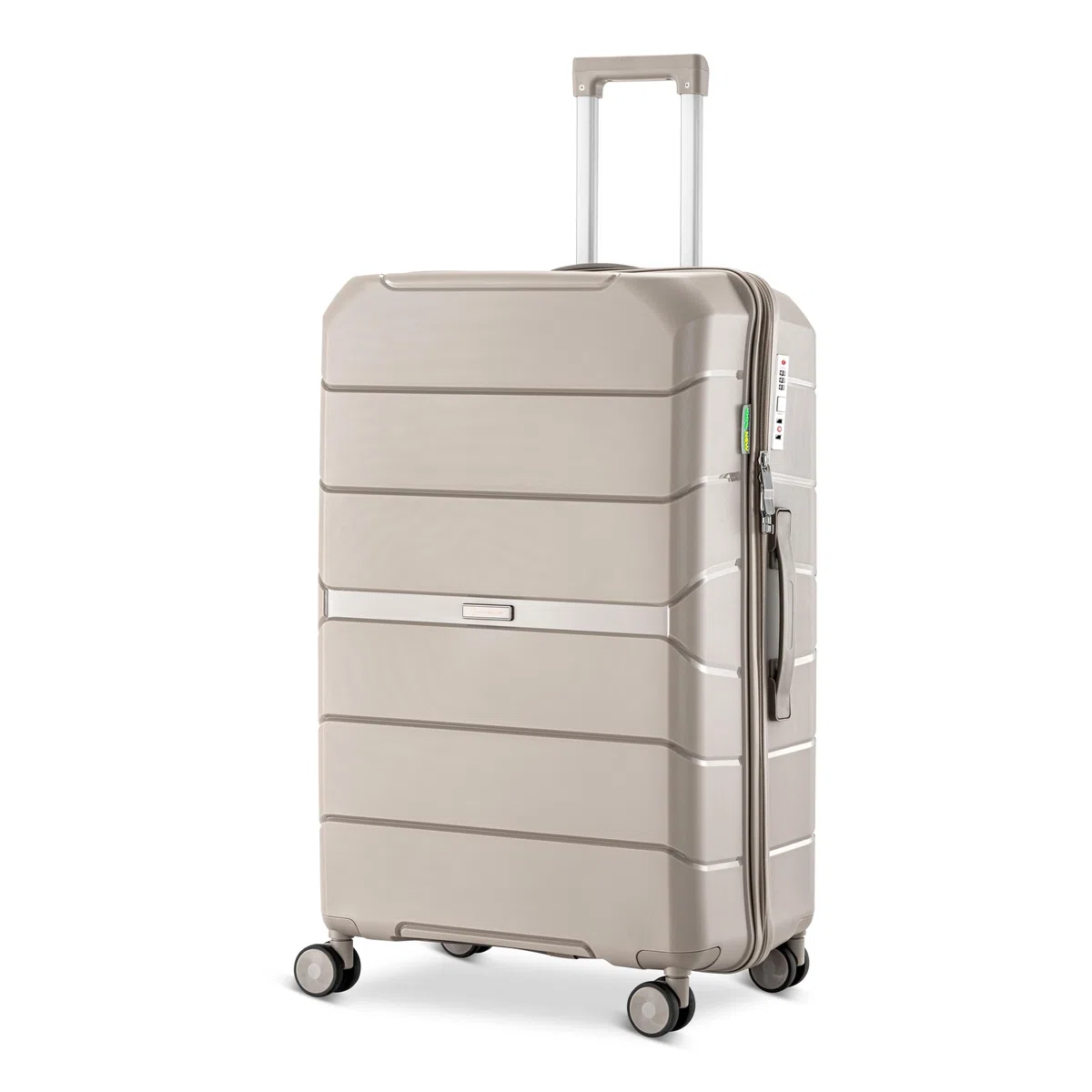 Urban Adventurer Koffer groß 110L – Beige – Hartschalenkoffer XXL mit Zahlenschloss & 4 Rollen