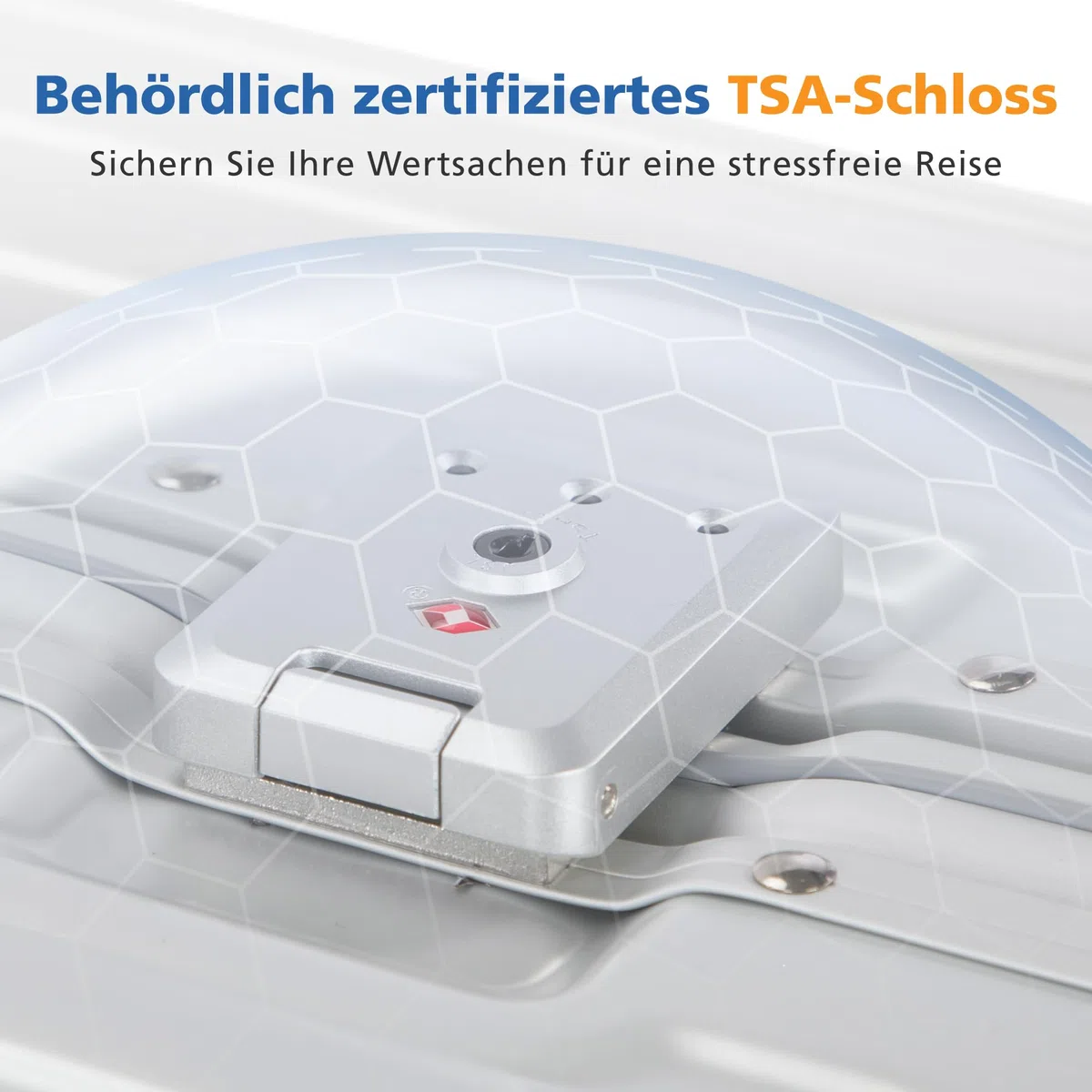 ALPHA CAMP Koffer Größe XL Reisekoffer Leicht Hartschalenkoffer Polycarbonat 98L Luggage Suitcase mit Rollen TSA Schloss & Aluminium Rahmen Handgepäck 49 * 30 * 76cm Silber