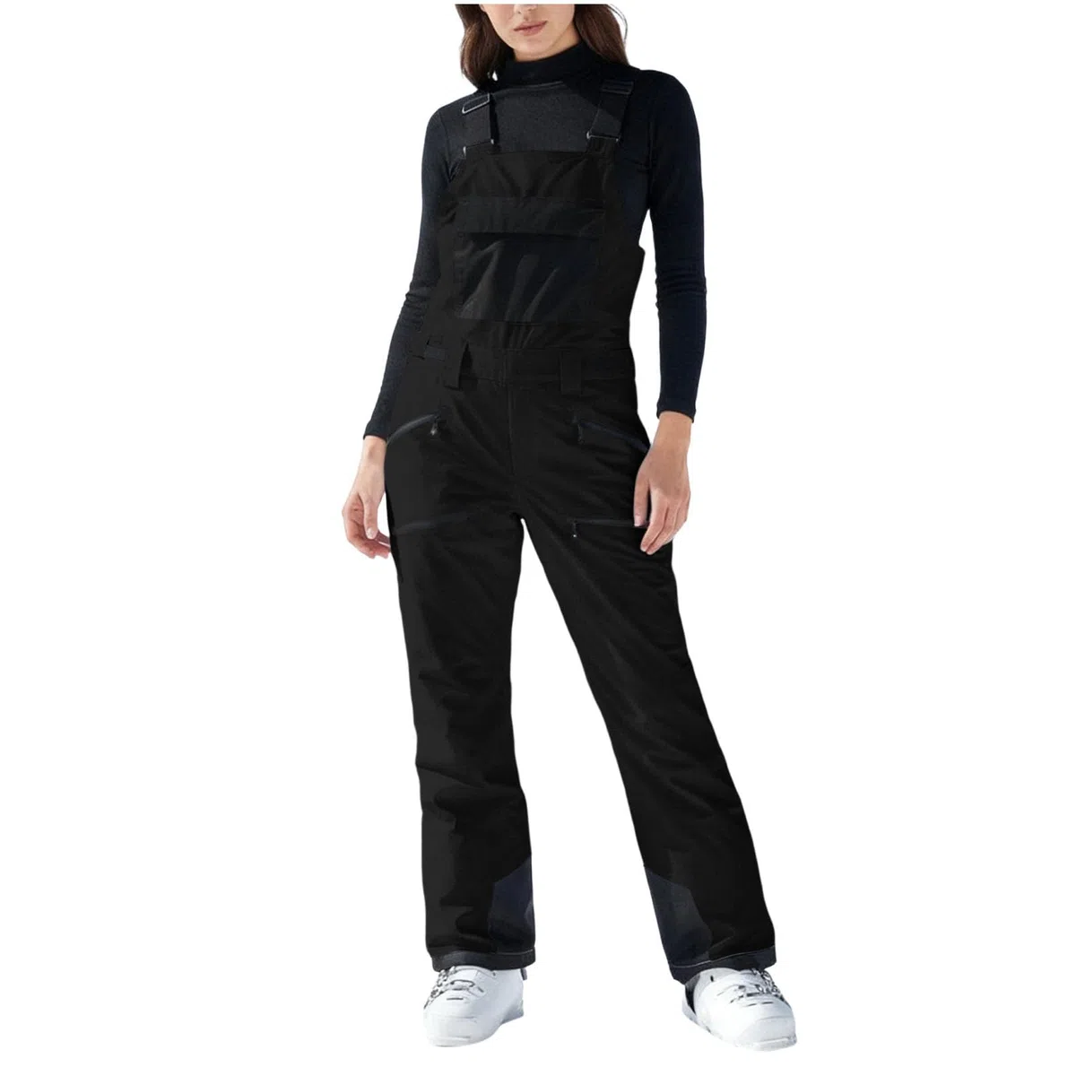Generisch Schneehose Damen Wasserdicht Hosenträger Skihose Dicke Thermo Atmungsaktiv Wanderhose Wasserdicht Winter Snowboardhose Frauen Einfarbig Softshellhose Warme Gefüttert Thermohose