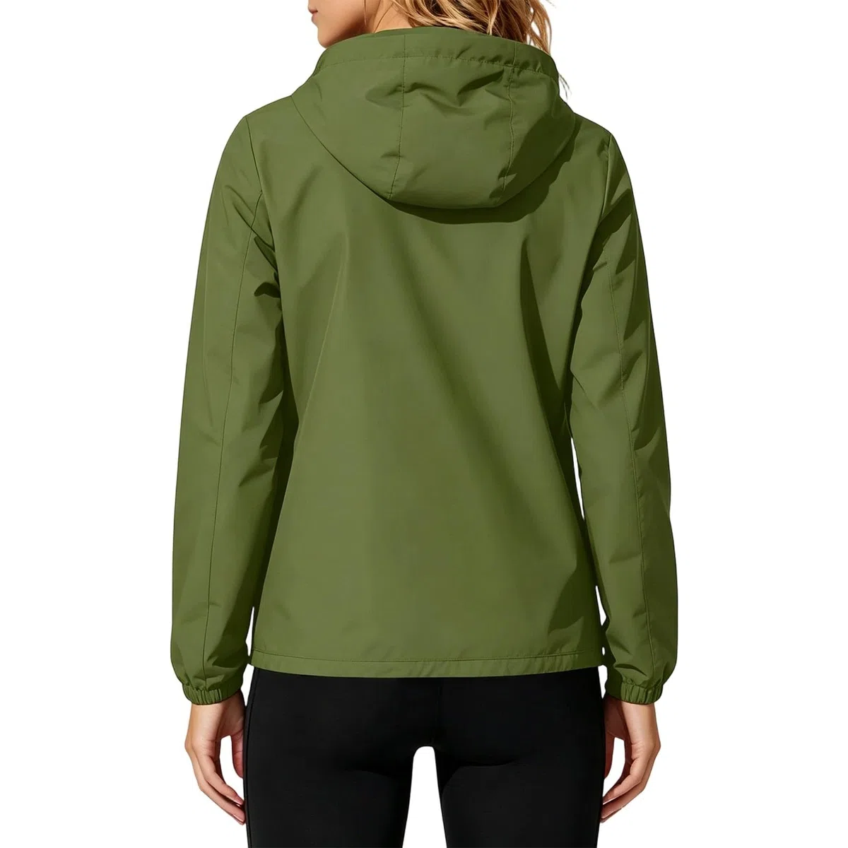 Famzuneu Regenjacke Damen Wasserdicht Atmungsaktiv Faltbar Regenmantel mit Kapuze Taschen Leicht Windbreaker Jacke Funktionsjacke Outdoor Übergangsjacke für Wandern Reisen Fahrrad