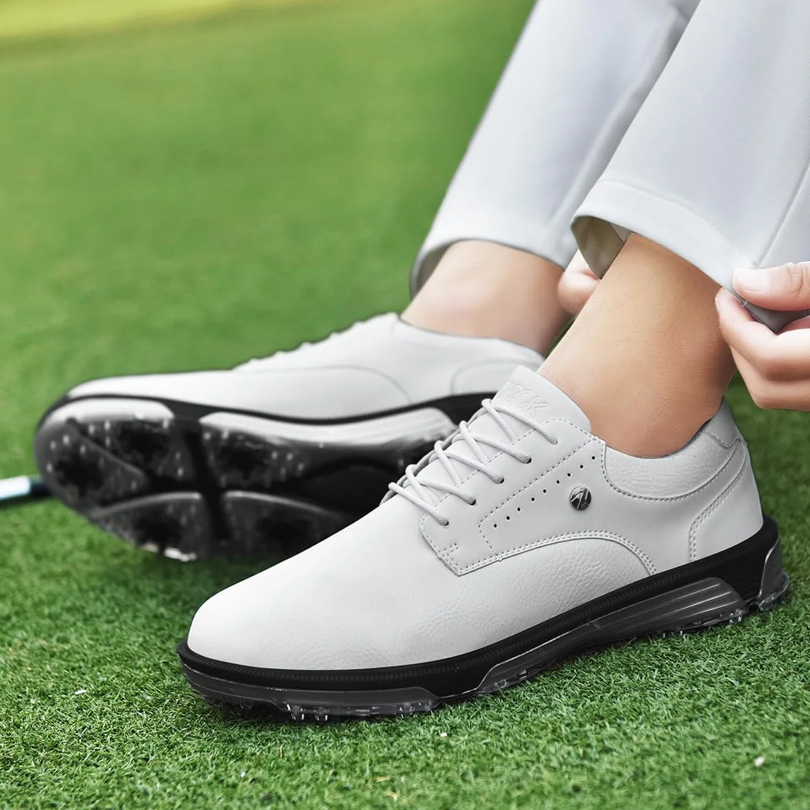 ULTIANT Golfschuhe Herren wasserdichte Langlebig Schnürung Atmungsaktiv Trainingsschuh für Golf