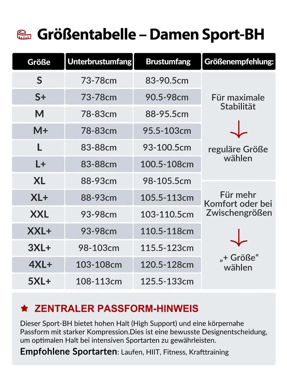 Yvette Sport BH Damen Starker Halt mit Vorderverschluss Große Größen für Fitness Laufen Joggen